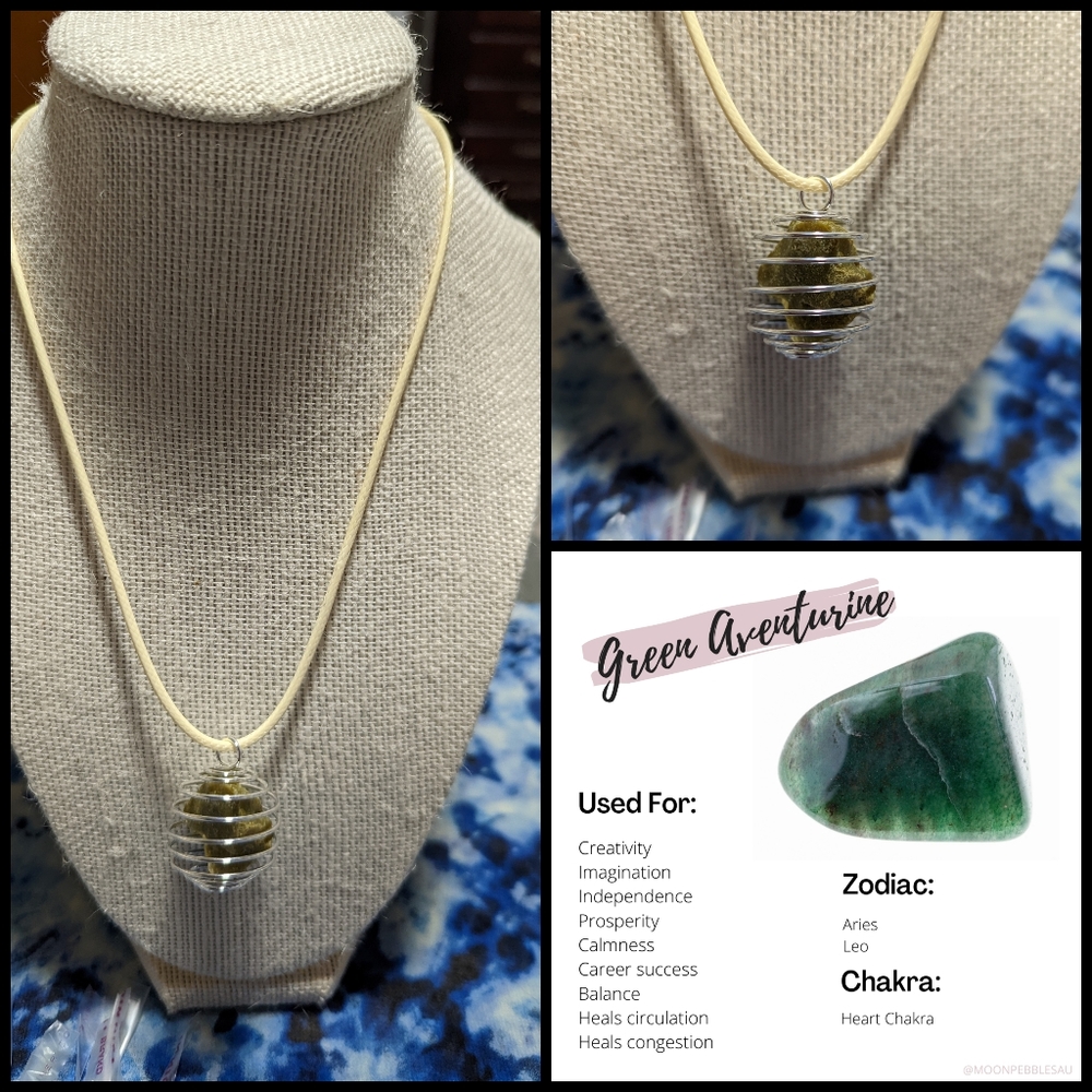 Green Adventurine stone necklace